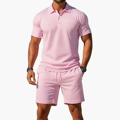Novera – Conjunto casual de polo y pantalón corto para hombre