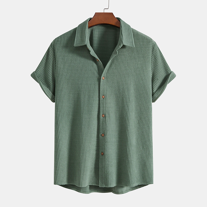 Kaelis – Conjunto casual de camisa y pantalón corto para hombre