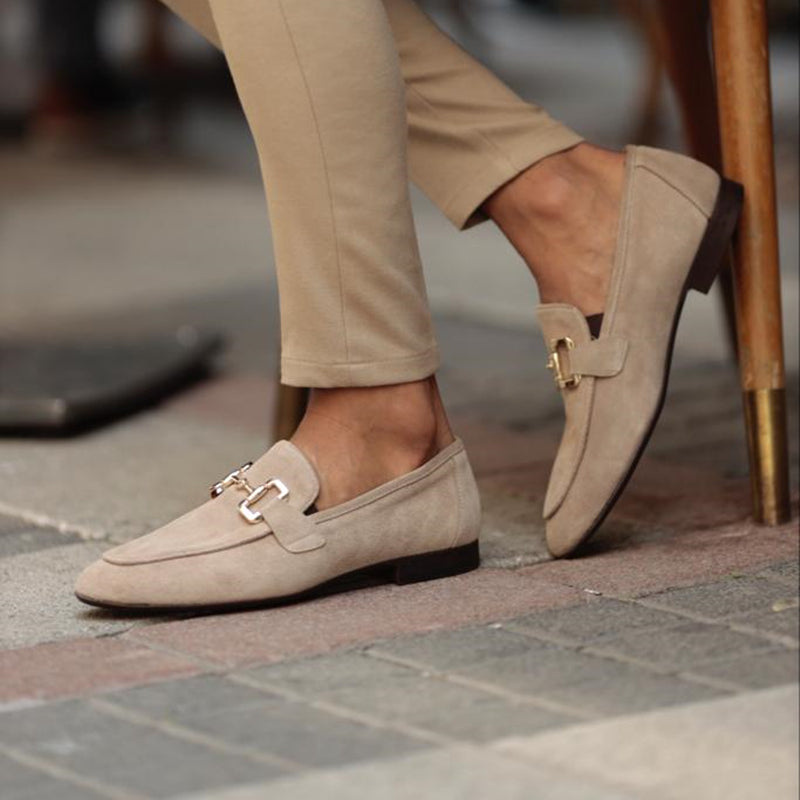 Vantor – Mocasines sin cordones con detalle metálico para hombre