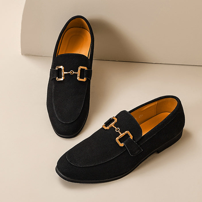 Vantor – Mocasines sin cordones con detalle metálico para hombre