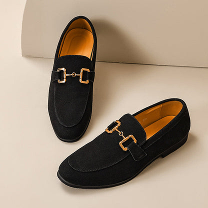 Vantor – Mocasines sin cordones con detalle metálico para hombre