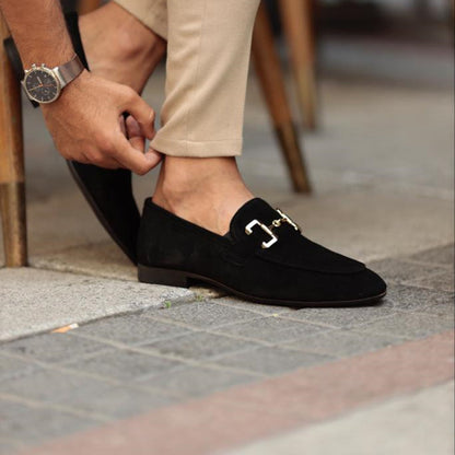 Vantor – Mocasines sin cordones con detalle metálico para hombre