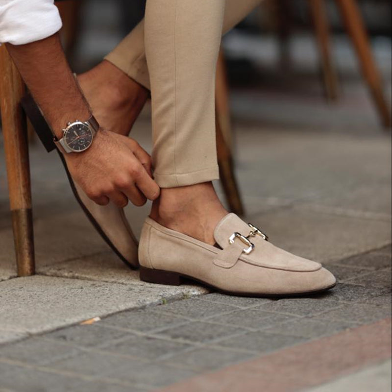 Vantor – Mocasines sin cordones con detalle metálico para hombre
