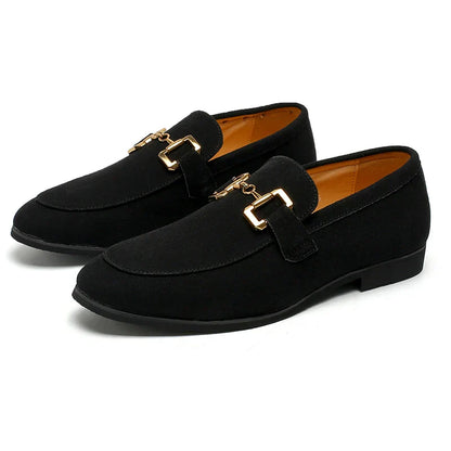 Vantor – Mocasines sin cordones con detalle metálico para hombre