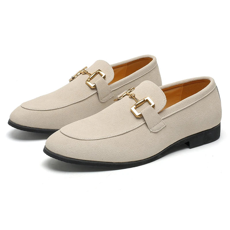 Vantor – Mocasines sin cordones con detalle metálico para hombre