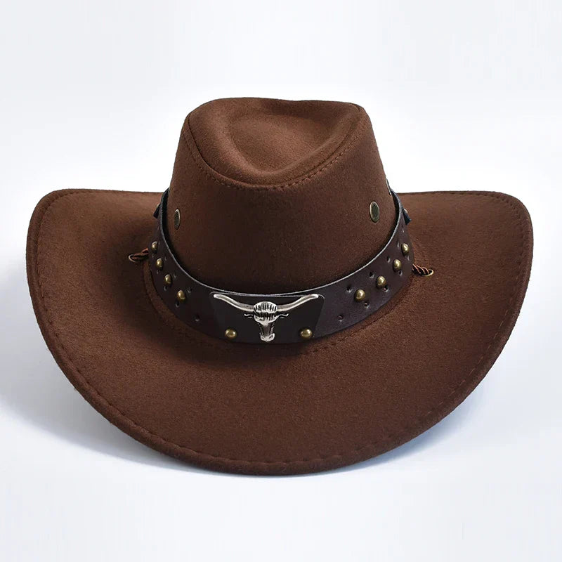 Dakron – Sombrero vaquero de ala ancha estilo western para hombre