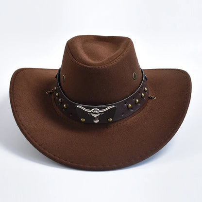 Dakron – Sombrero vaquero de ala ancha estilo western para hombre