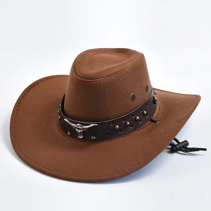 Dakron – Sombrero vaquero de ala ancha estilo western para hombre