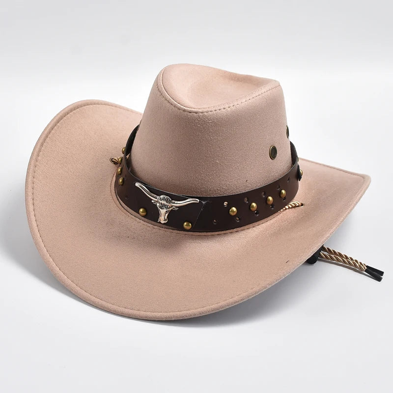 Dakron – Sombrero vaquero de ala ancha estilo western para hombre