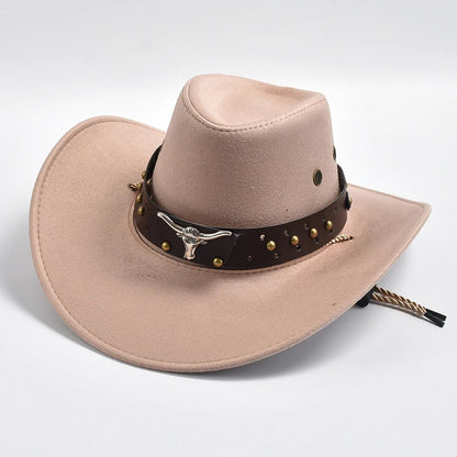 Dakron – Sombrero vaquero de ala ancha estilo western para hombre