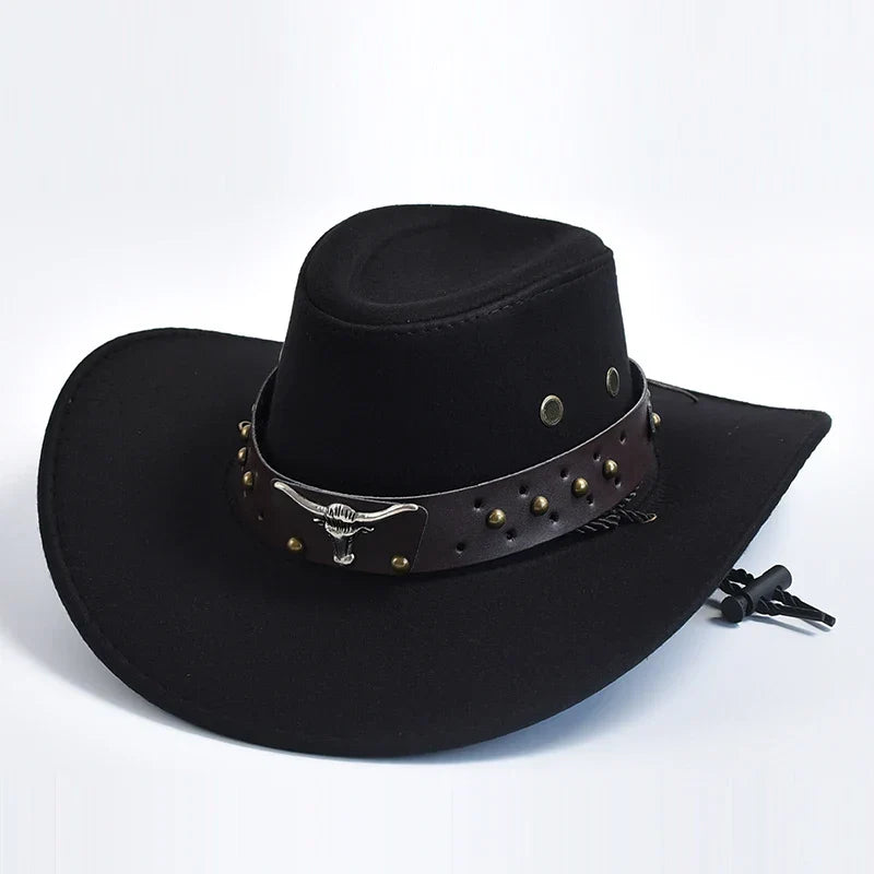 Dakron – Sombrero vaquero de ala ancha estilo western para hombre