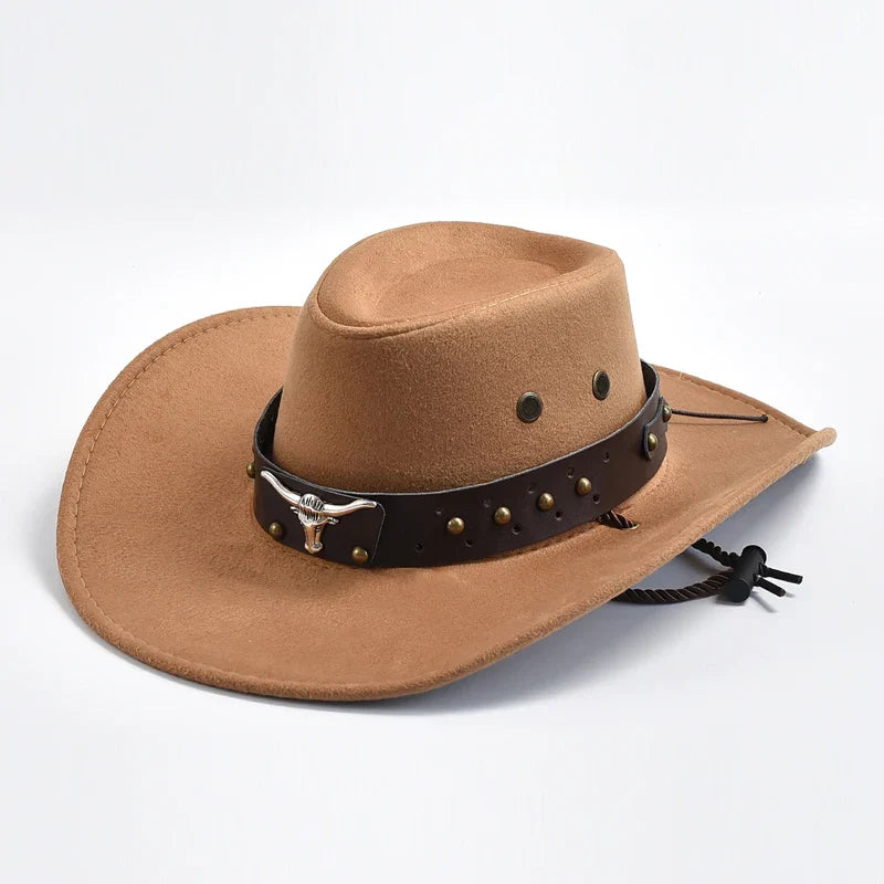 Dakron – Sombrero vaquero de ala ancha estilo western para hombre