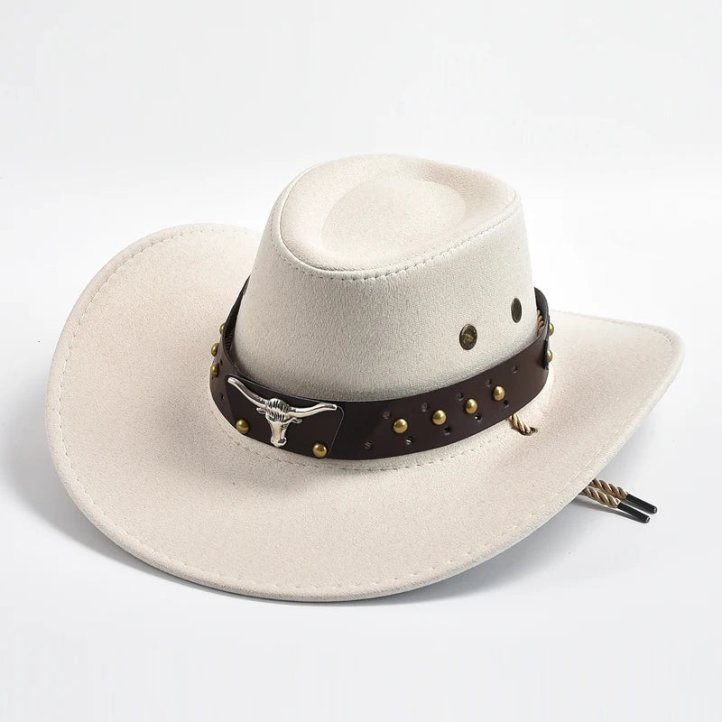 Dakron – Sombrero vaquero de ala ancha estilo western para hombre
