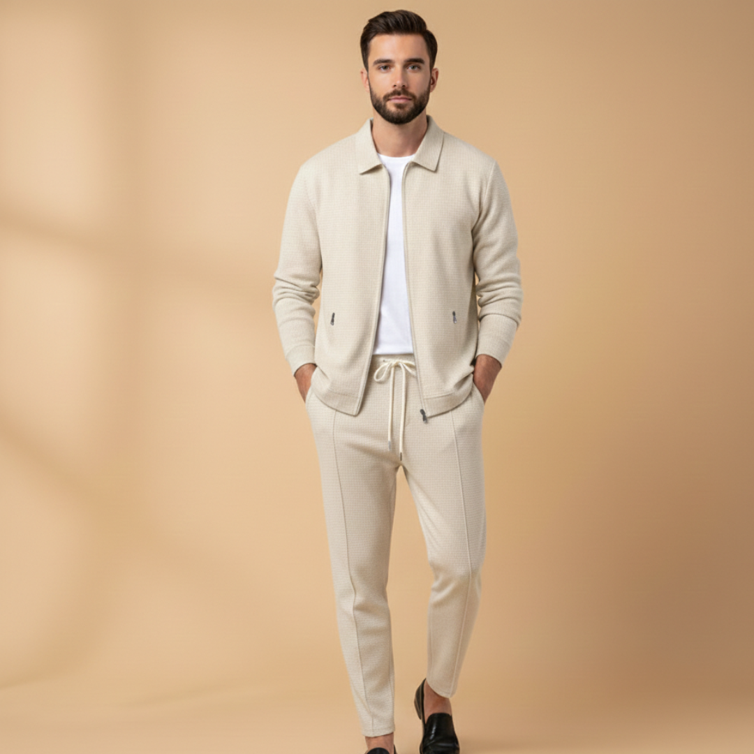 Zyron – Conjunto deportivo con chaqueta de cremallera y pantalón para hombre