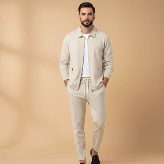 Zyron – Conjunto deportivo con chaqueta de cremallera y pantalón para hombre