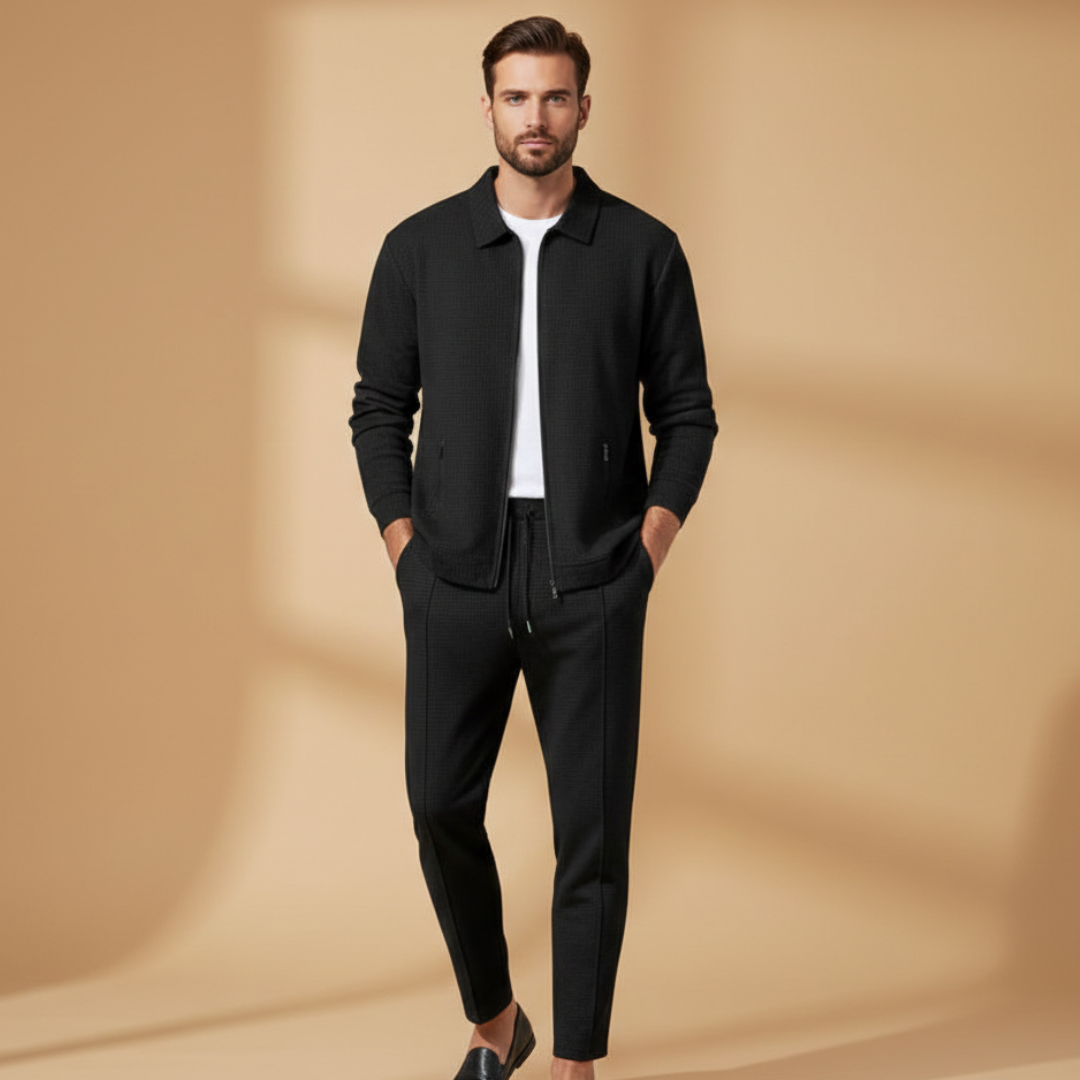 Zyron – Conjunto deportivo con chaqueta de cremallera y pantalón para hombre