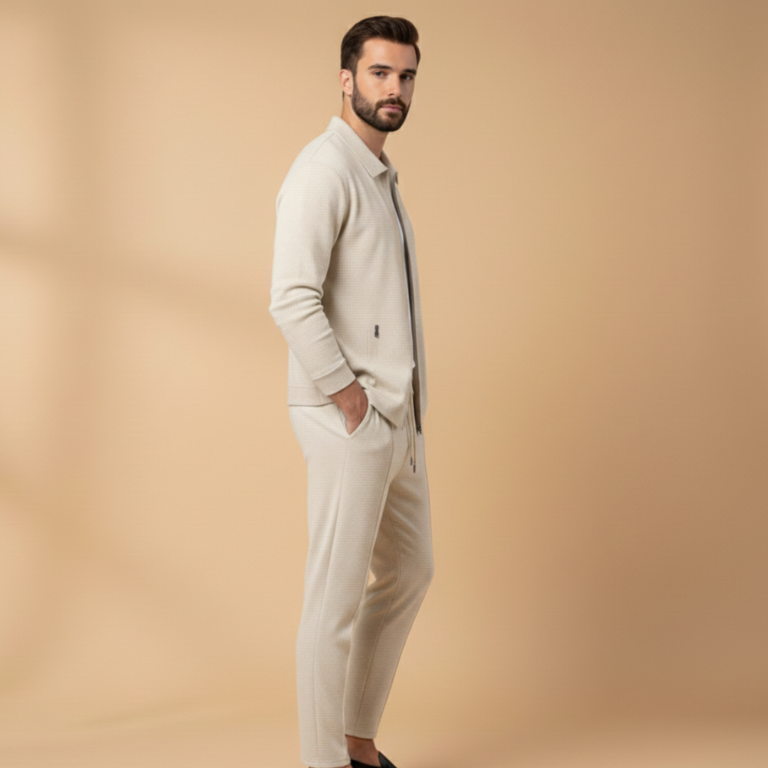 Zyron – Conjunto deportivo con chaqueta de cremallera y pantalón para hombre