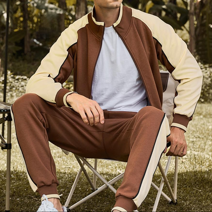 Axton – Conjunto deportivo con chaqueta de cremallera y pantalón para hombre