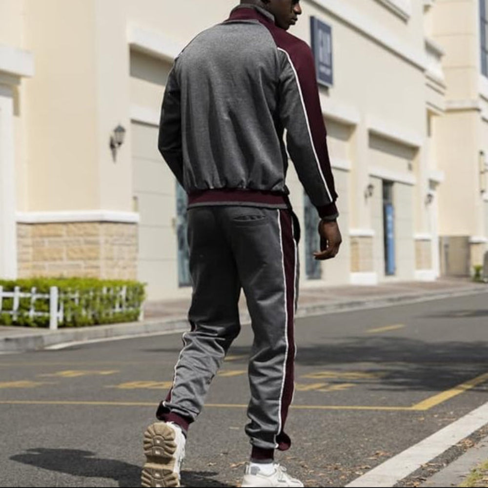 Axton – Conjunto deportivo con chaqueta de cremallera y pantalón para hombre