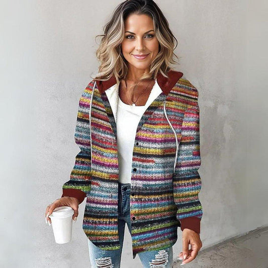 ROSAURA - Cárdigan a rayas colorido para mujer