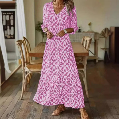 Solara – Vestido de verano con escote en V y mangas semicortas para mujer