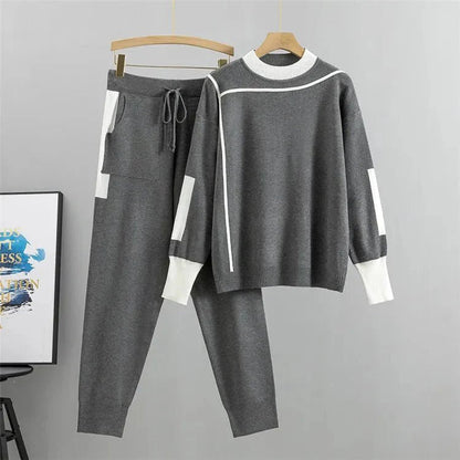VALERIA – Conjunto deportivo de talla grande con suéter y pantalones