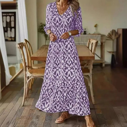 Solara – Vestido de verano con escote en V y mangas semicortas para mujer