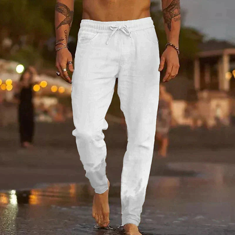 LinoVibe Classic – Pantalones de lino para hombre atemporales, frescos y versátiles para look urbano