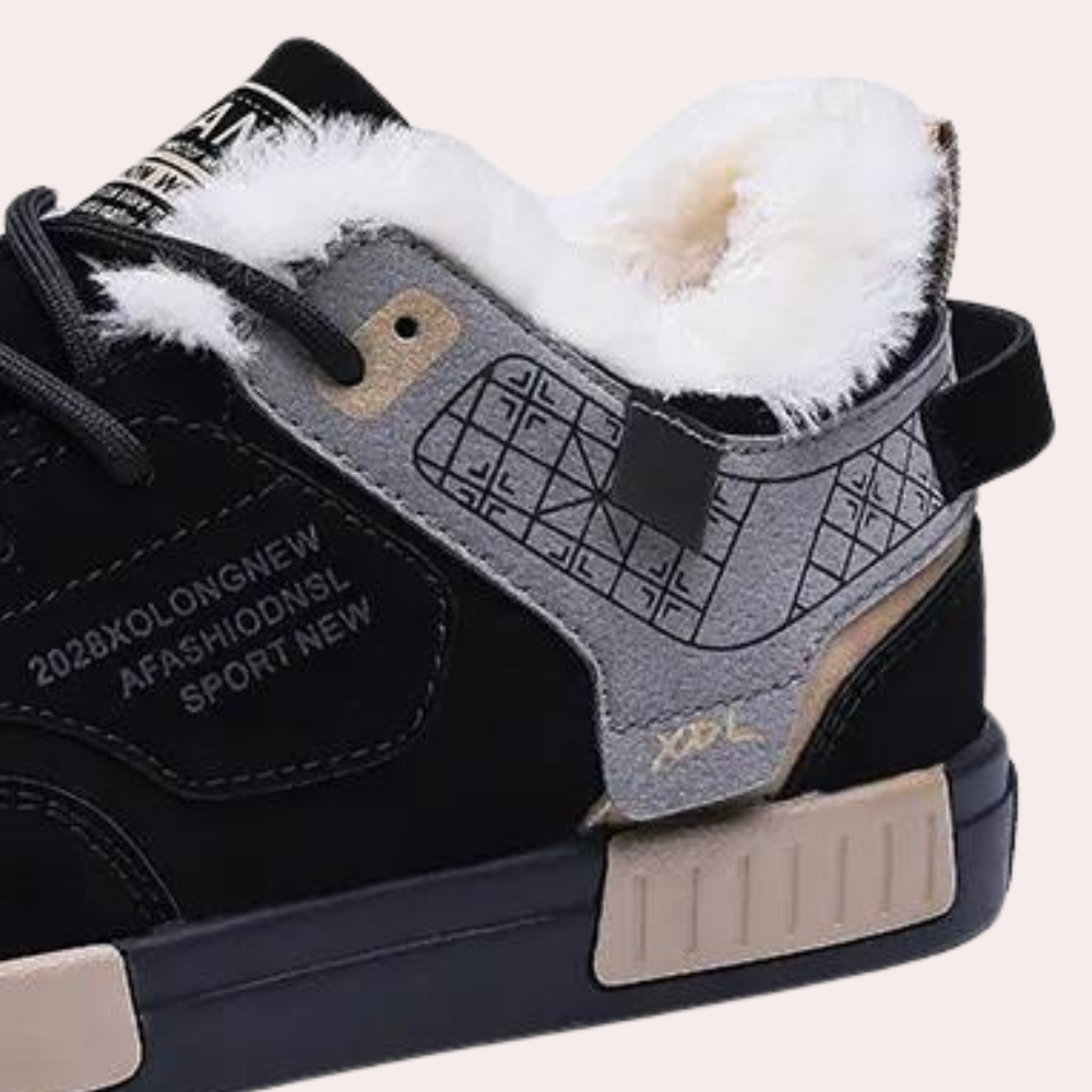 MATEO - Zapatillas de invierno para hombre con forro de felpa