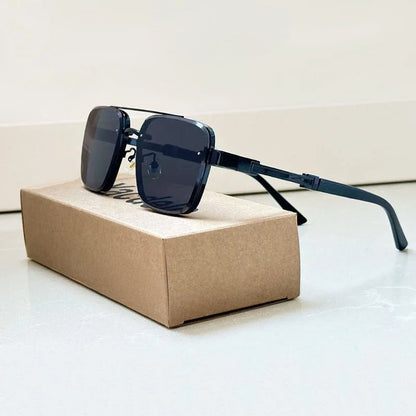 LEONARDO – Gafas de sol retro con montura dorada, lentes degradados y protección UV400