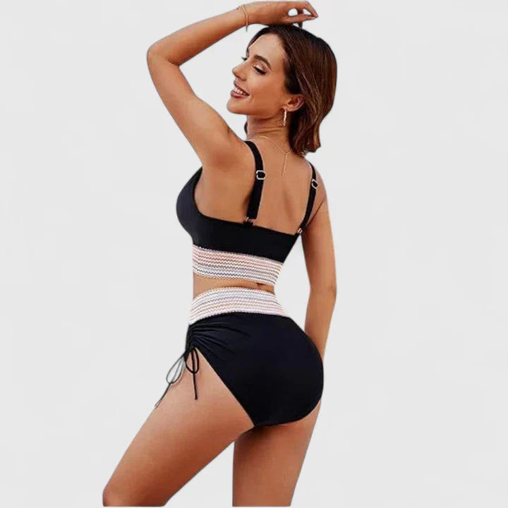 Faye – Bañador con diseño cruzado y alta elasticidad para mujer