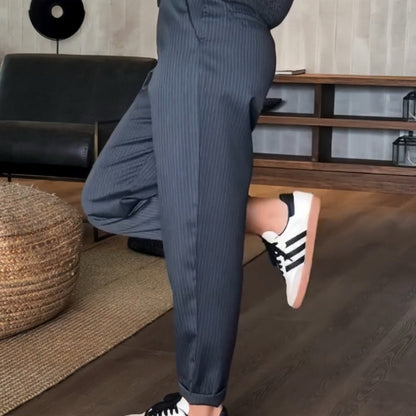 Pantalón de vestir con cintura alta y corte recto – MELVINA
