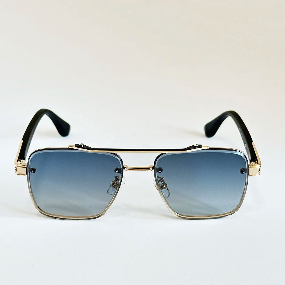 ALEJANDRO – Gafas de sol estilo aviador cuadrado con montura de aleación y lentes degradados