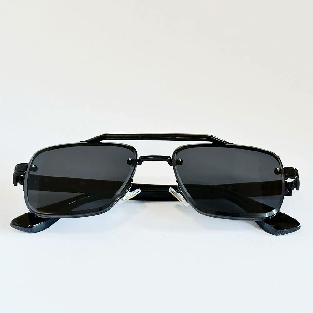 ALEJANDRO – Gafas de sol estilo aviador cuadrado con montura de aleación y lentes degradados