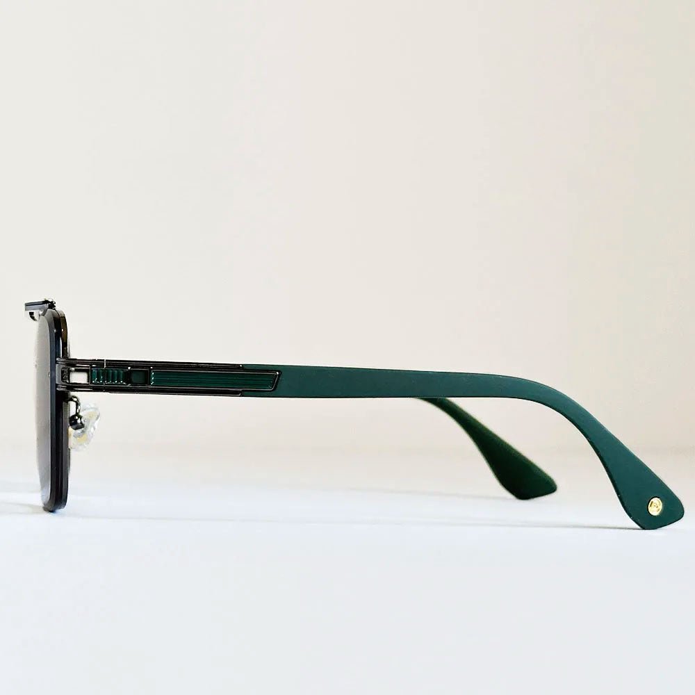 ALEJANDRO – Gafas de sol estilo aviador cuadrado con montura de aleación y lentes degradados