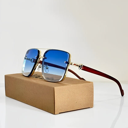 VALERIO – Gafas de sol estilo aviador con lentes degradados y protección UV400