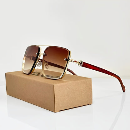VALERIO – Gafas de sol estilo aviador con lentes degradados y protección UV400