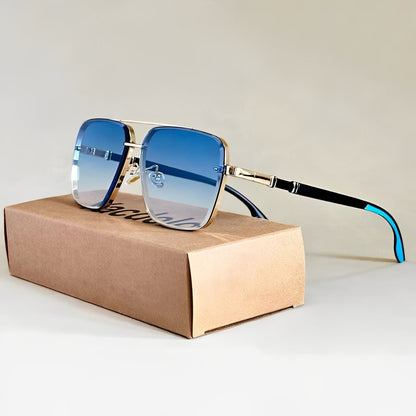AURELIO – Gafas de sol tipo aviador con protección UV400 y lentes degradados