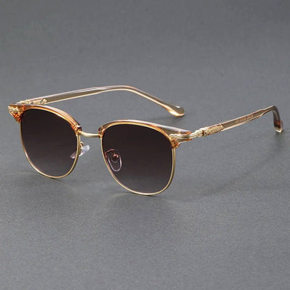 RAÚL – Gafas de sol estilo clubmaster con media montura metálica y protección UV400