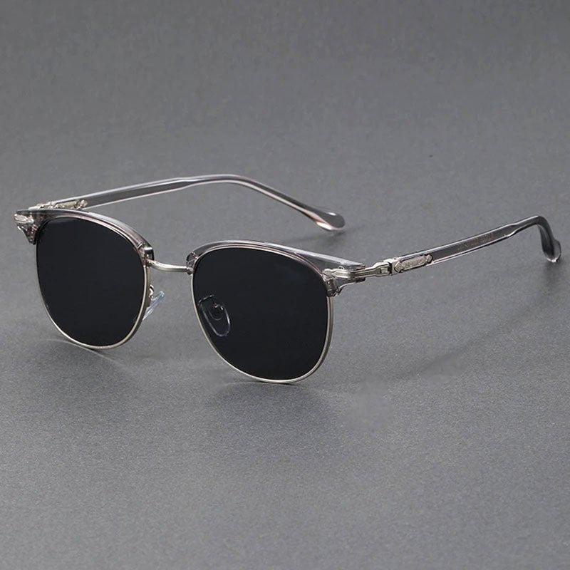 RAÚL – Gafas de sol estilo clubmaster con media montura metálica y protección UV400