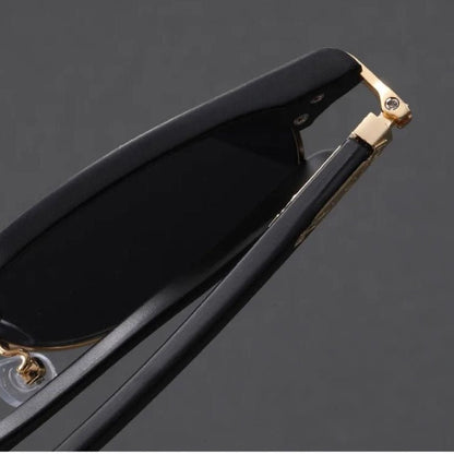 RAÚL – Gafas de sol estilo clubmaster con media montura metálica y protección UV400