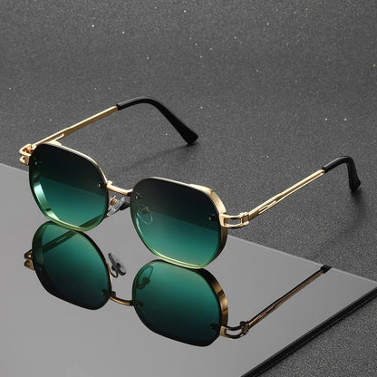MATEO – Gafas de sol sin montura con montura de aleación y lentes degradados