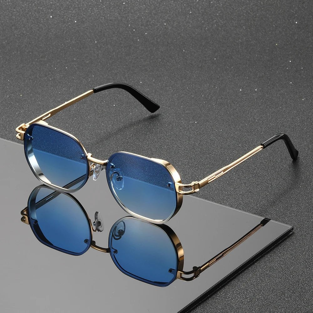 MATEO – Gafas de sol sin montura con montura de aleación y lentes degradados