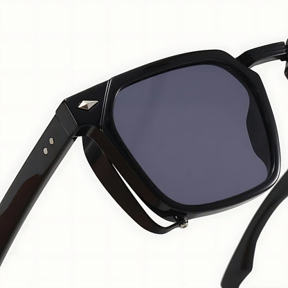 ALEXANDRO – Gafas de sol de montura cuadrada con lentes transparentes y protección UV400