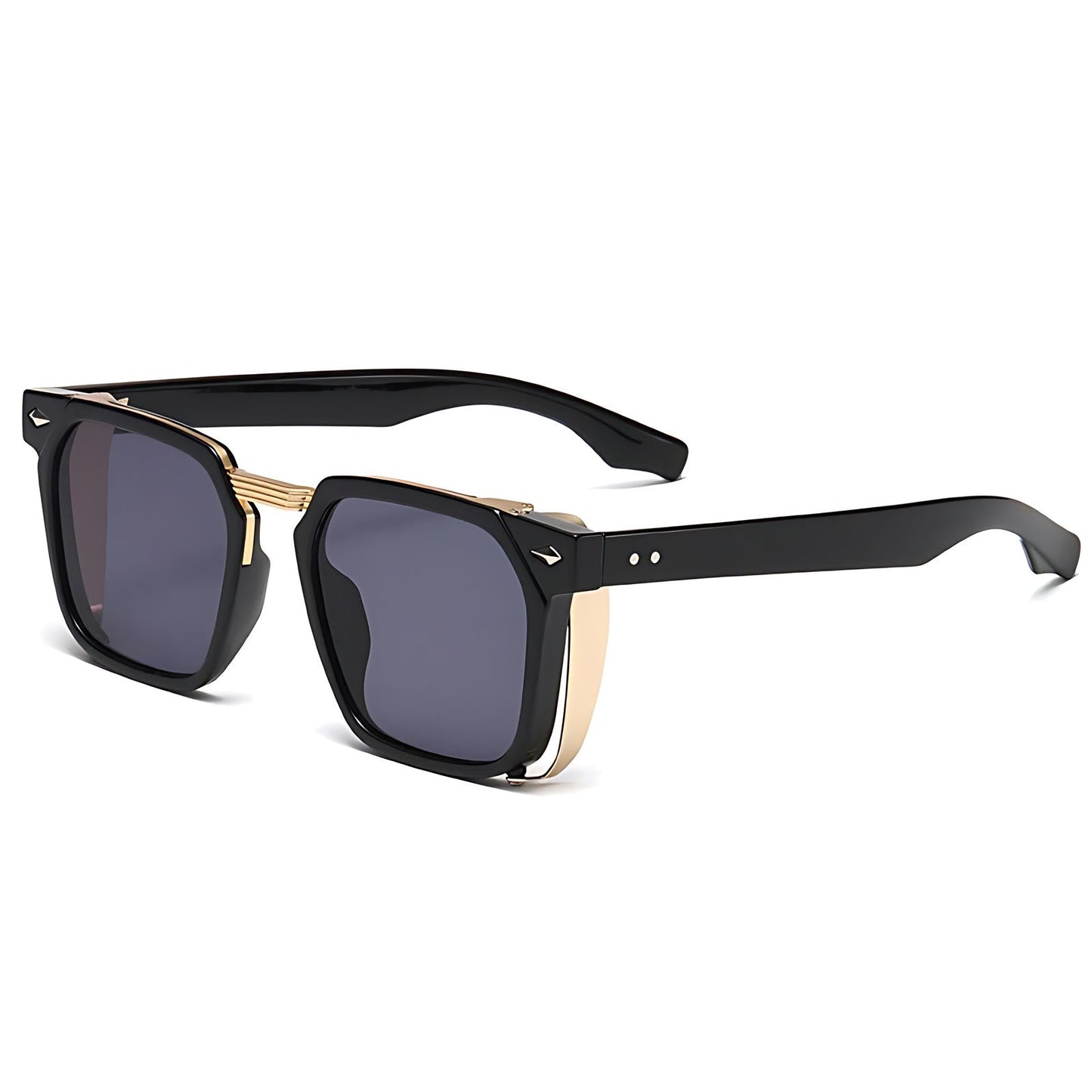 ALEXANDRO – Gafas de sol de montura cuadrada con lentes transparentes y protección UV400