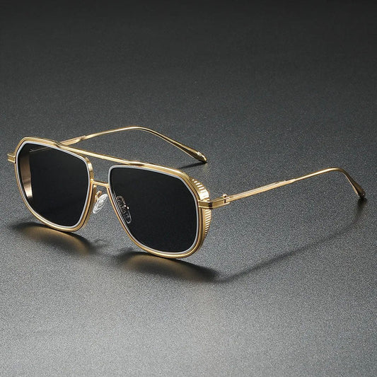 ANDRÉS – Gafas de sol con montura metálica estilo aviador y lentes degradados
