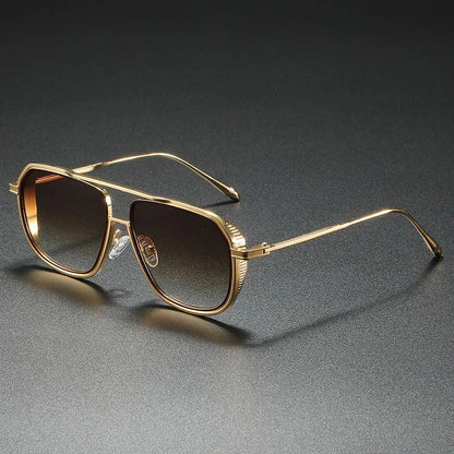 ANDRÉS – Gafas de sol con montura metálica estilo aviador y lentes degradados
