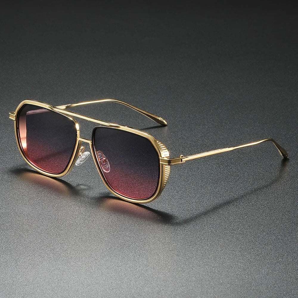 ANDRÉS – Gafas de sol con montura metálica estilo aviador y lentes degradados