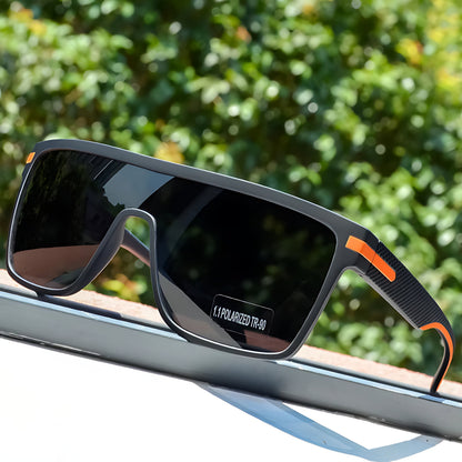 ESTEBAN – Gafas de sol cuadradas con montura ligera, lentes polarizados degradados y protección UV400