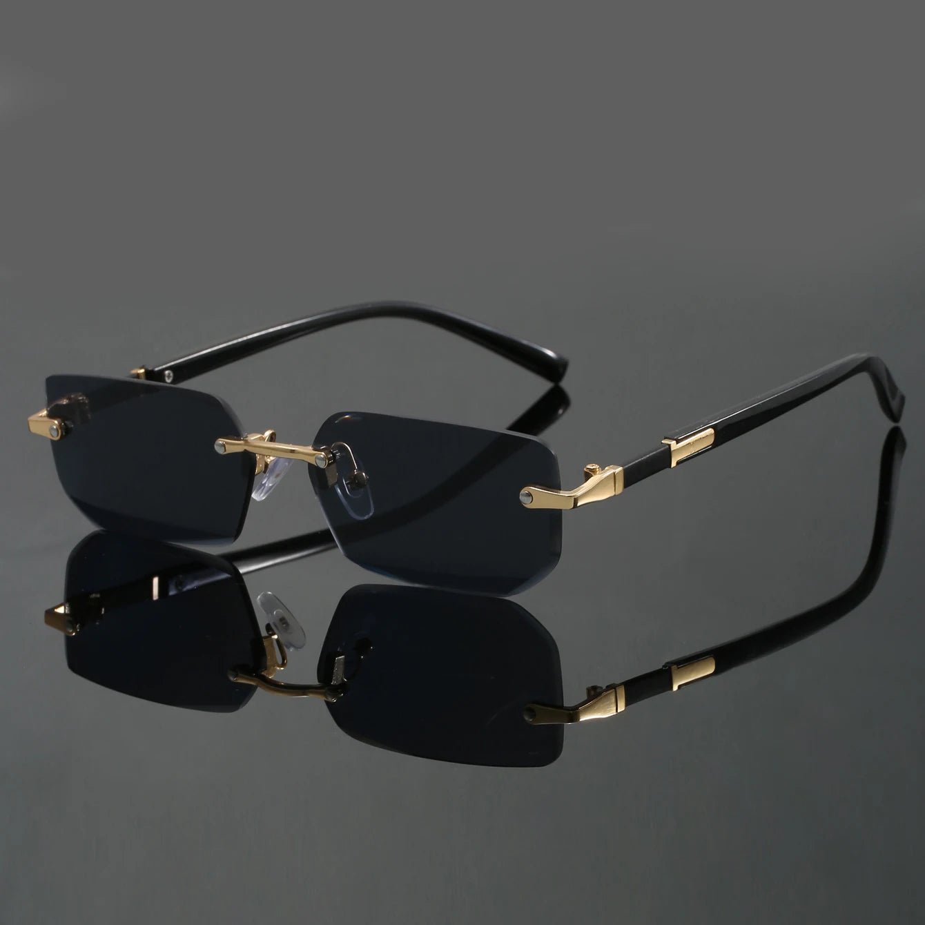 ALEJANDRO – Gafas de sol sin montura con bordes cortados y protección UV400